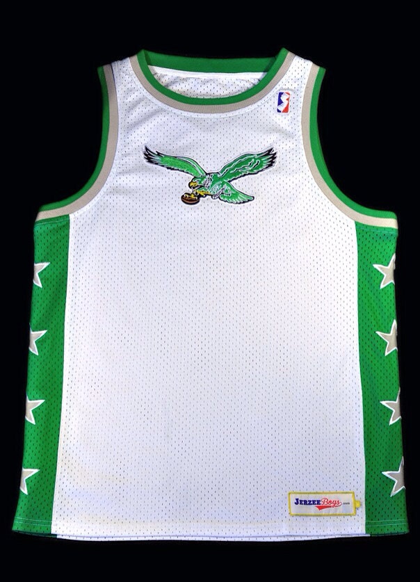 Philadelphia Eagles Throwback Basketball Jersey by JerzeeBoys