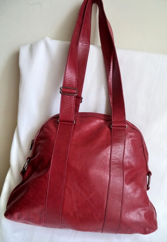 Vintage RUDSAK Atelier Noir Large Leather Burgundy/ belted/