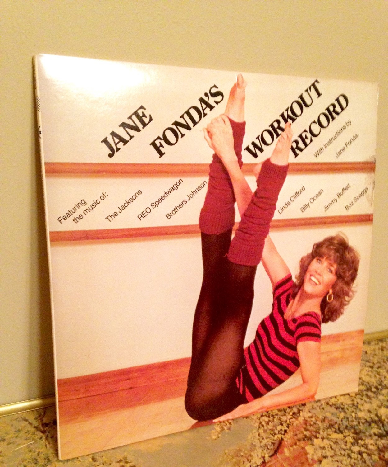 Jane Fonda�s workout LP Vintage vinyl record eighties Jane Fonda�s workout LP Vintage vinyl record eighties