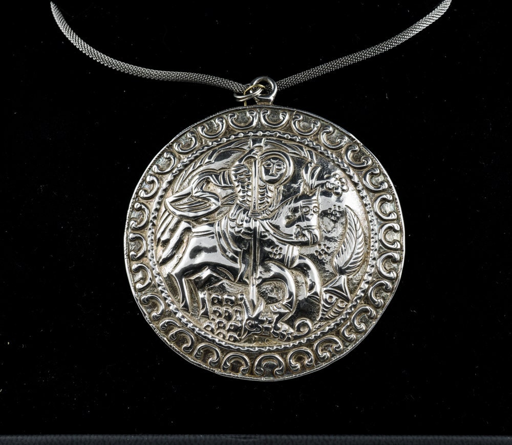 St. George and the Dragon Medallion in by ArtifactsAndJewelry