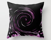 Black Purple Throw Pillow, Decorative Pillow Cover, Cabin Decor Bedroom Decor, Living Room Pillow, Sofa Pillow, Accent Pillow, Couch Cushion