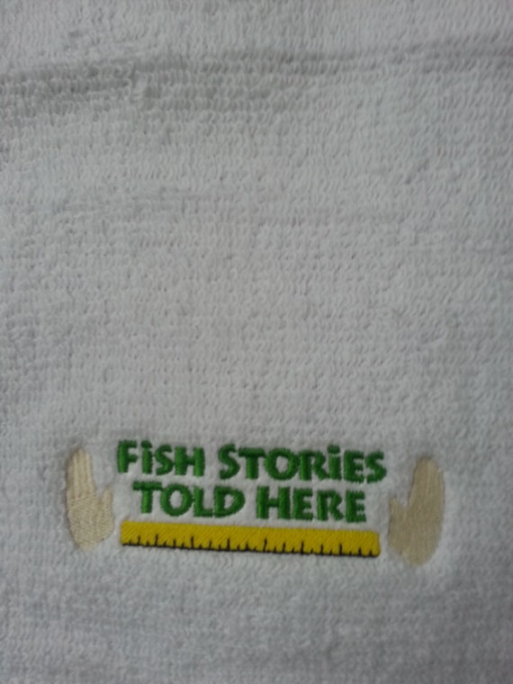 Embroidered Fishing Towel