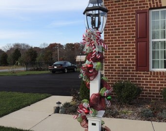 custom any deco mesh lamp post christmas fall thanksgiving halloween garland - Deco Mesh Halloween Garland custom any deco mesh lamp post christmas fall thanksgiving halloween garland - Deco Mesh Halloween Garland