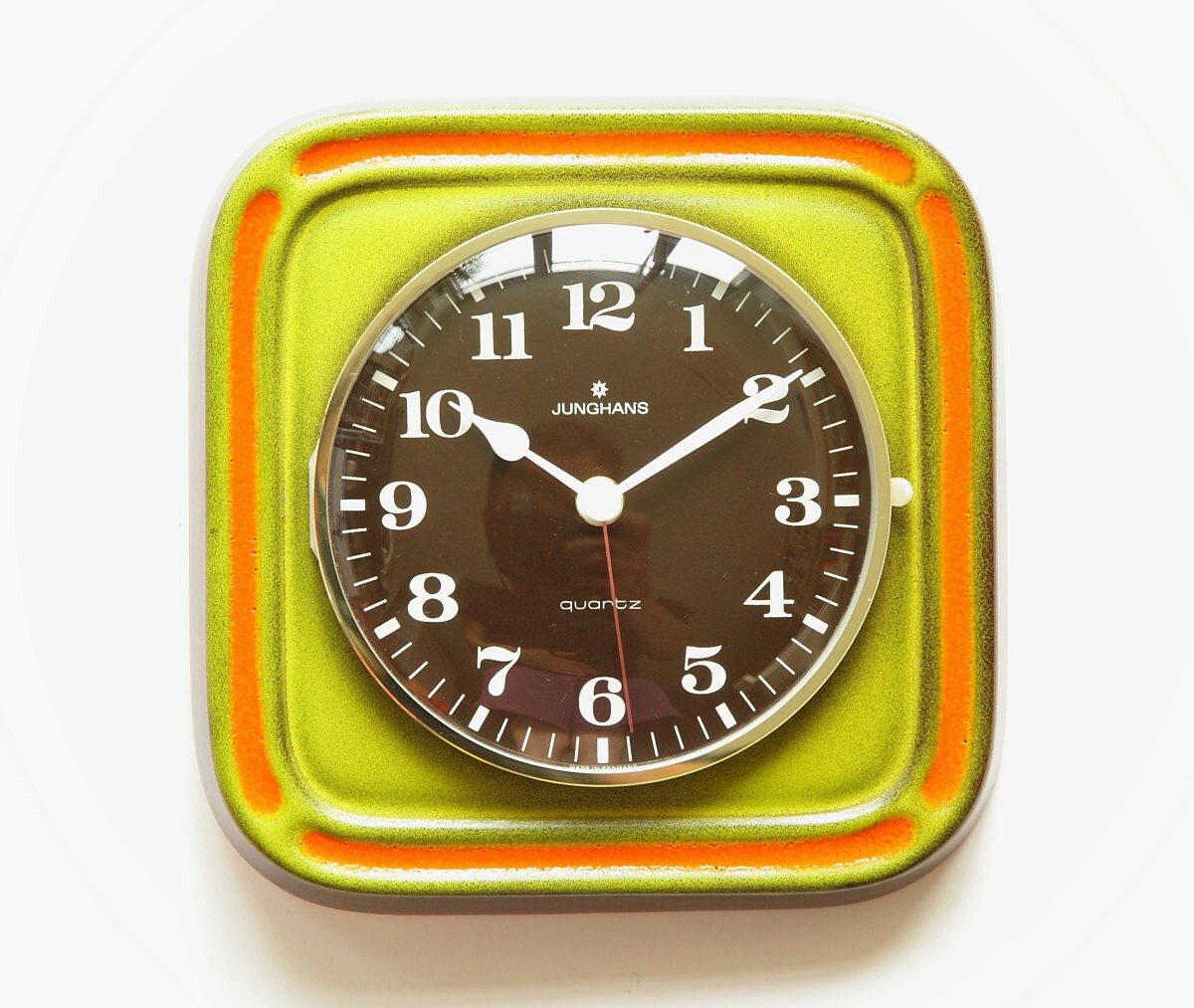 Space Age JUNGHANS Ceramic Wall CLOCK 70s Panton Modern Mid