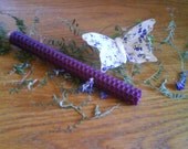 Two Handmade 100% Beeswax Spell Candles **  6 1/2" x 1/2" Winter Solstice, Faerie Magic