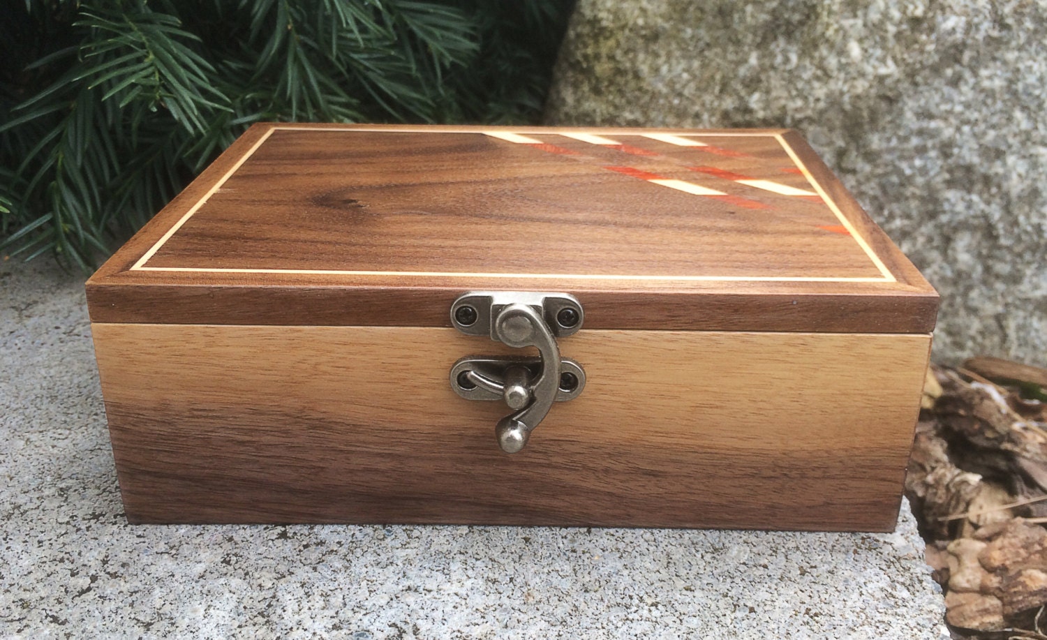 Walnut Box Tobacco Pipe / Trinket Storage by WhitesideWoodworking