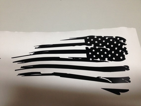 Distressed American Flag Vinyl Decal Free by Sidewinder4X4 on Etsy