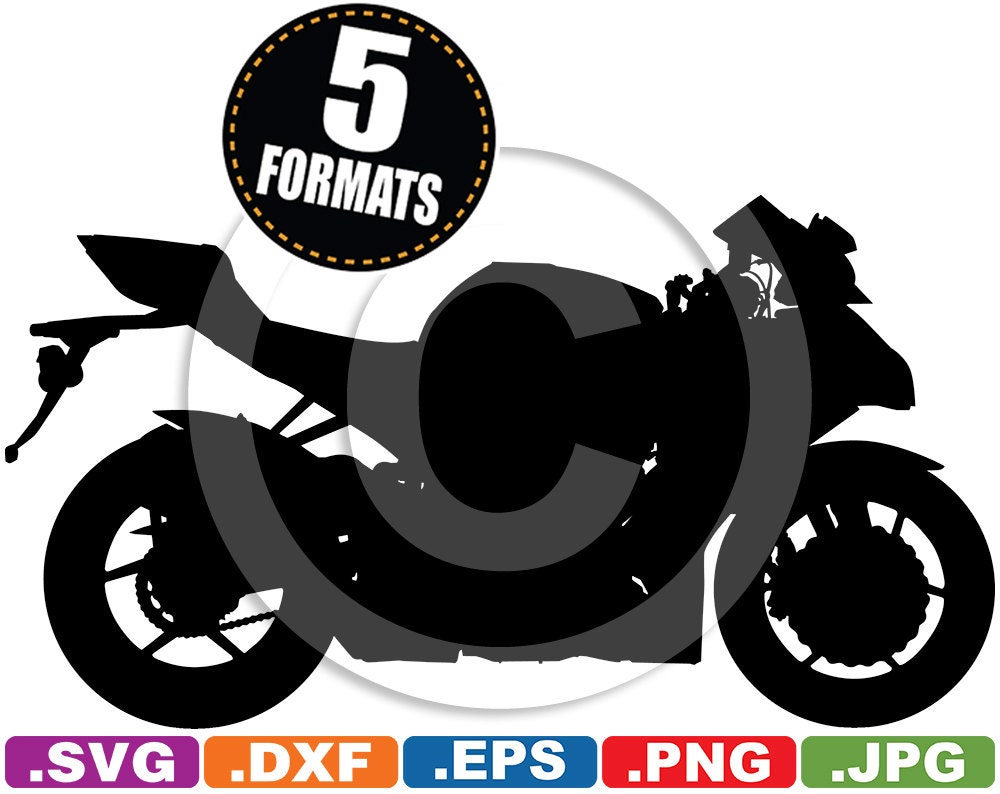 Download Sport Bike Clip Art Image svg & dxf cutting files for Cricut