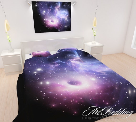 BEDDING 4 piece Galaxy Bedding set Purple galaxy by ArtBedding