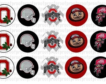 Ohio State Buckeyes Inspired Bottle Cap Images
