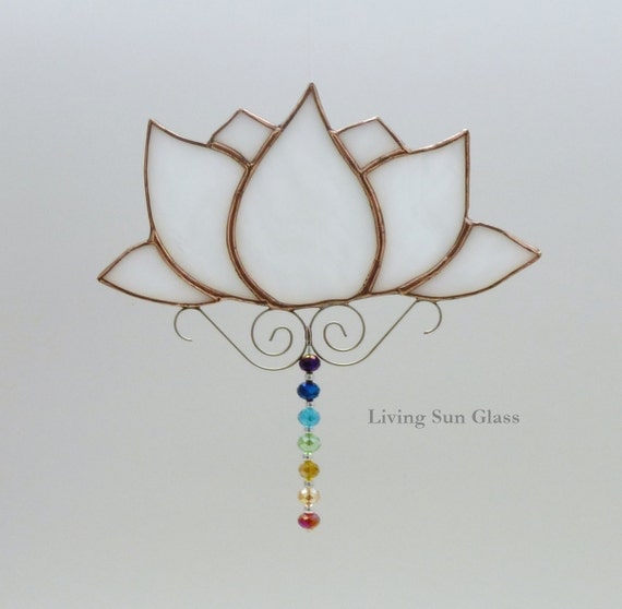 lotus flower with chakra colours stained glass by lotus flower with chakra colours stained glass by