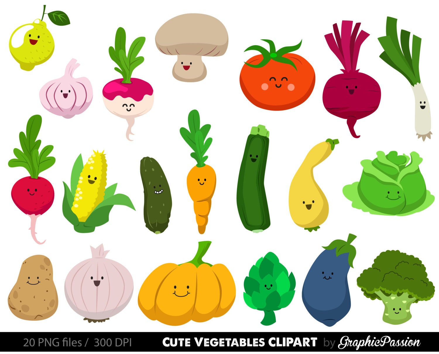 Vegetables clipart digital vegetables clip art by ...
