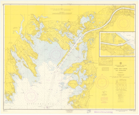 Cape Cod Canal Map 1964