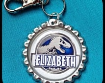 JURASSIC WORLD Park Dinosaur Personalized Name Bottle Cap Name Pendant ...