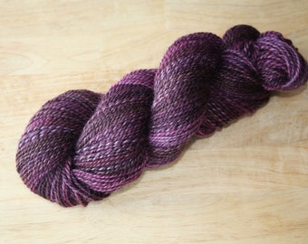 Handspun Yarn - Black Cherry - Worsted