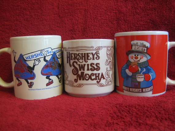 and   Mugs Cups mugs  cups SALE Hershey vintage Cute! Vintage All Chocolate  !!! Super  Snowman