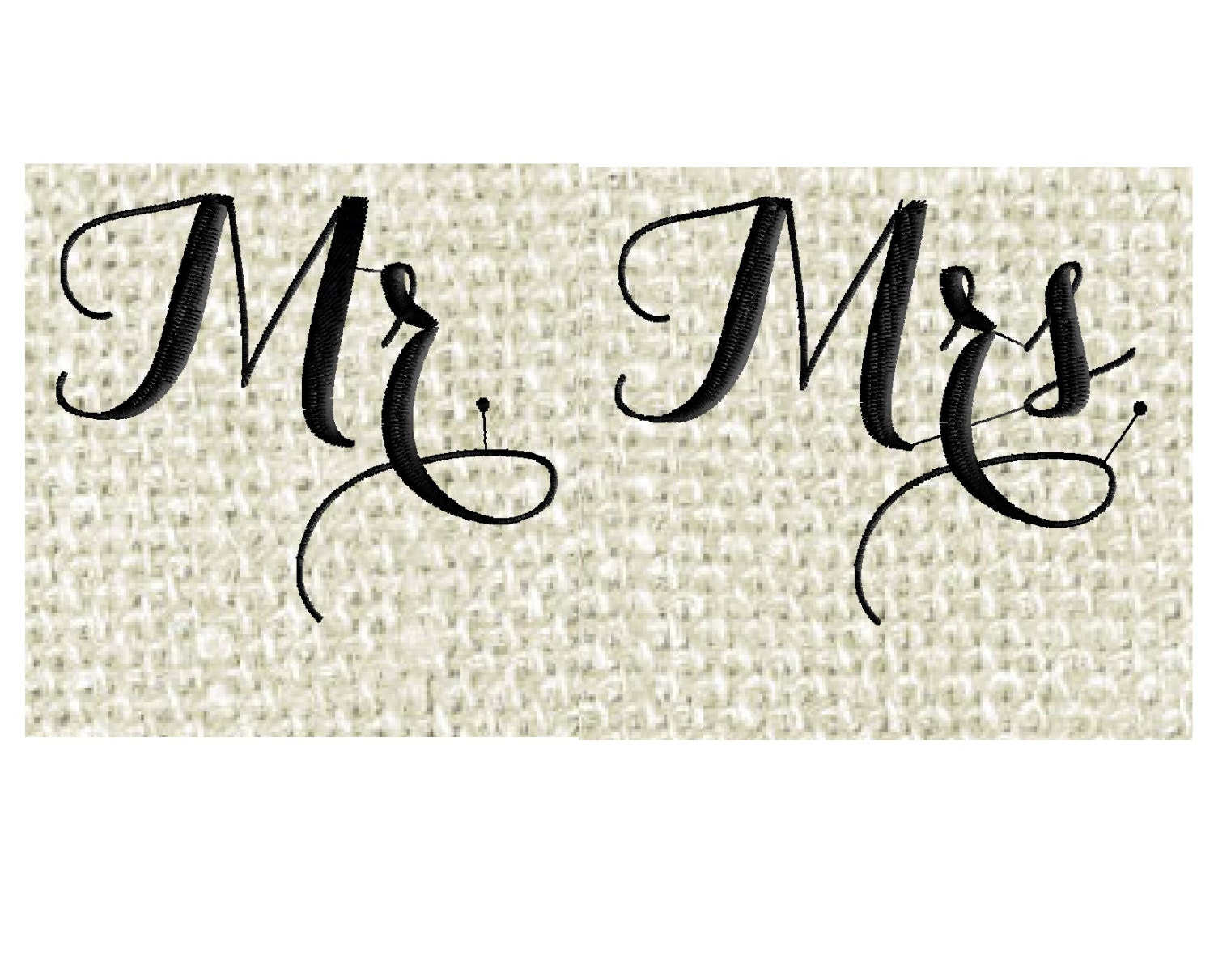 Wedding Mr and Mrs Design EMBROIDERY