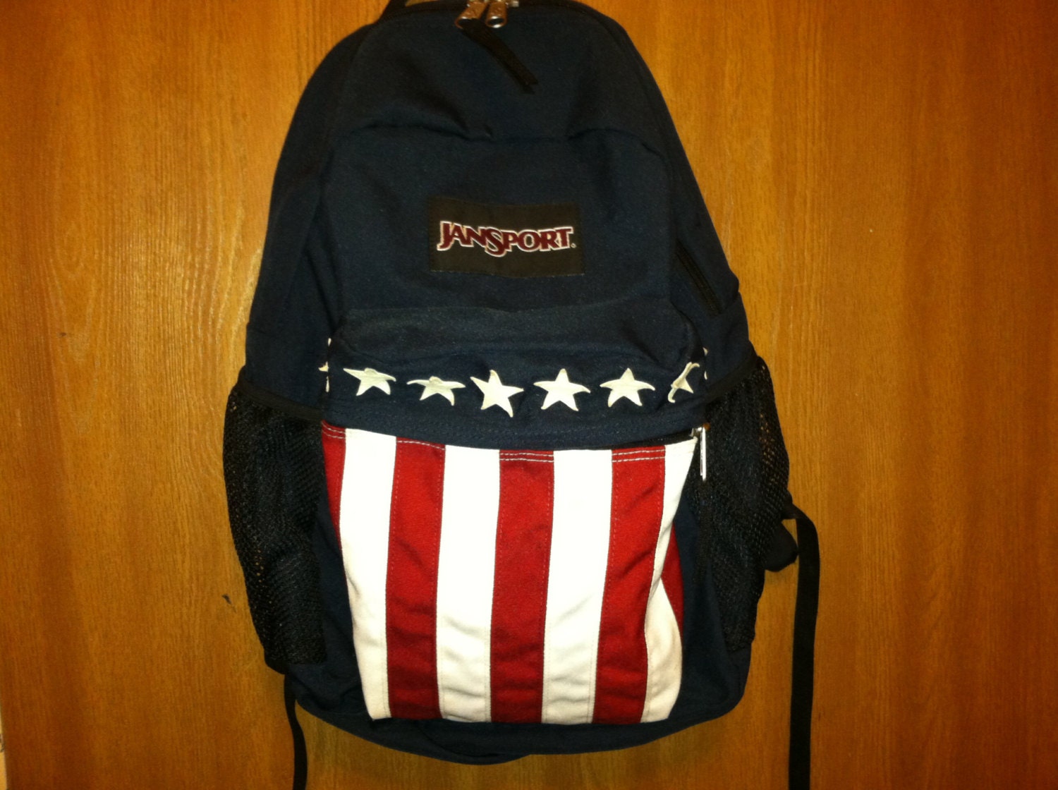 Patriotic American flag jansport backpack book bag