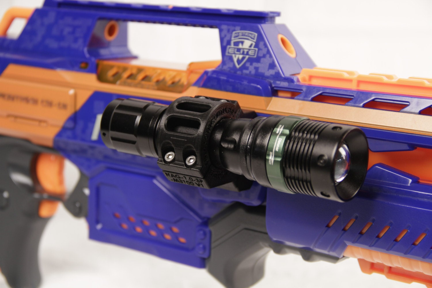 3D Printed Nerf to Flashlight/Laser Mount for Nerf Gun
