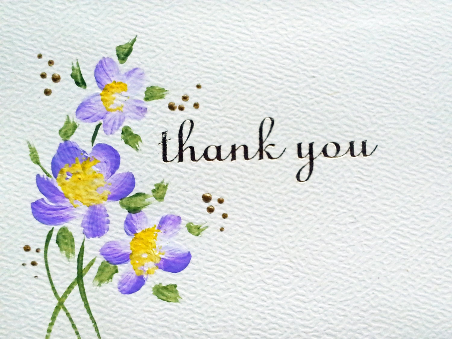 hand painted thank you note cards wild by PaintedSnowflakes