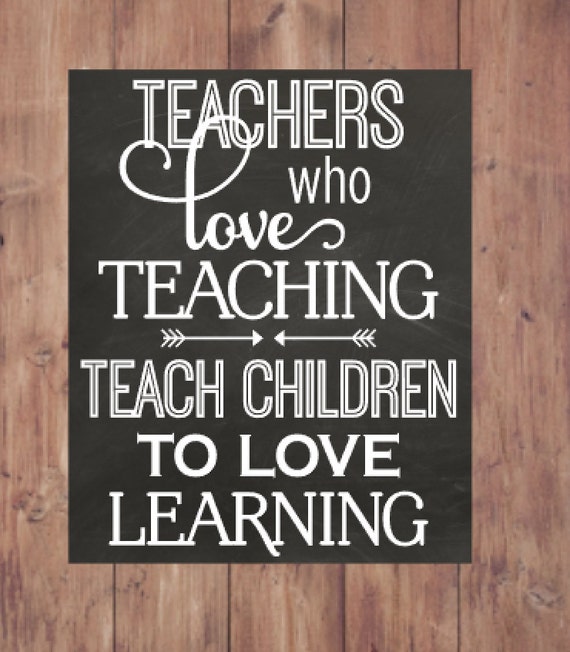 Teacher Gift Instant Download Chalkboard Teachers Who Love