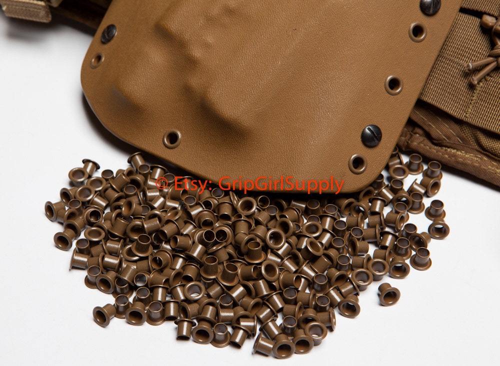 100x 88 1/4" Coyote Rivets Eyelets Custom DIY Kydex Holster Hardware