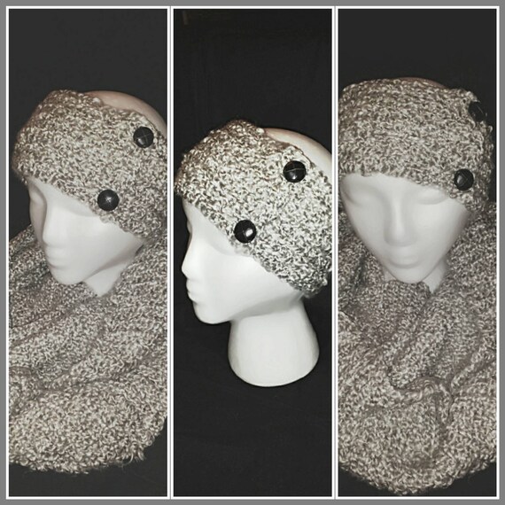 Items similar to Crochet headband /scarf set on Etsy
