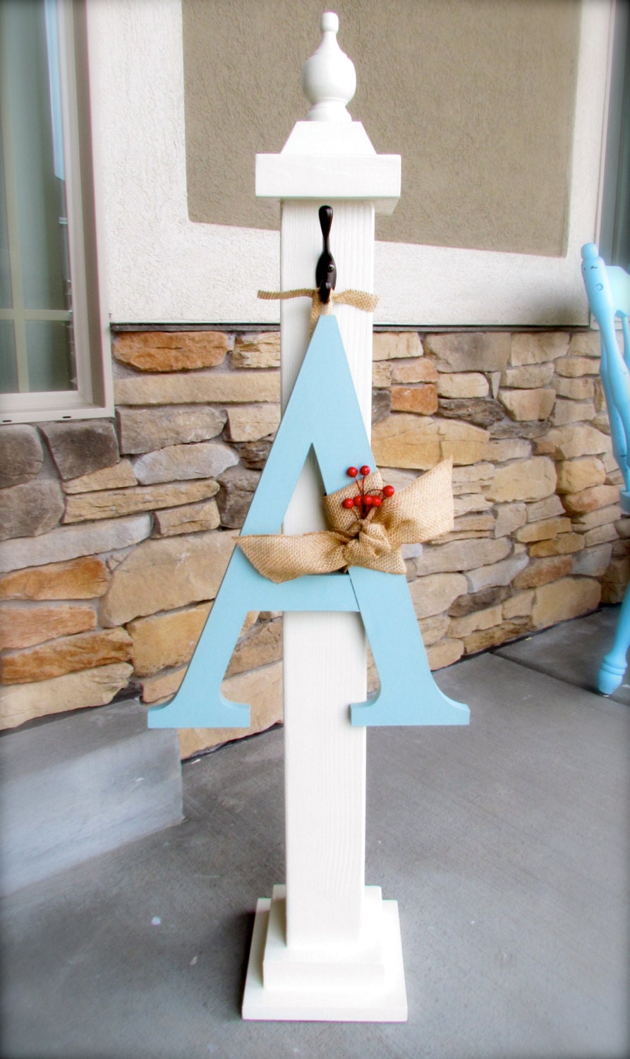 Decorative Wood Porch Post by TheGlitteredApple on Etsy