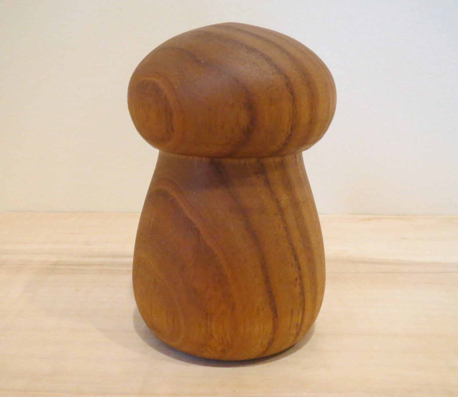 Garlic Crusher Wood Garlic Masher Mushroom Hand Made