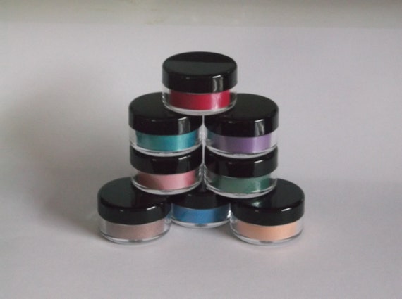 Natural Cosmetic Grade Mica Powder in Jars 3 Grams Each