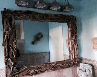 Coastal Wall Mirrors driftwood mirror | etsy Coastal Wall Mirrors driftwood mirror | etsy