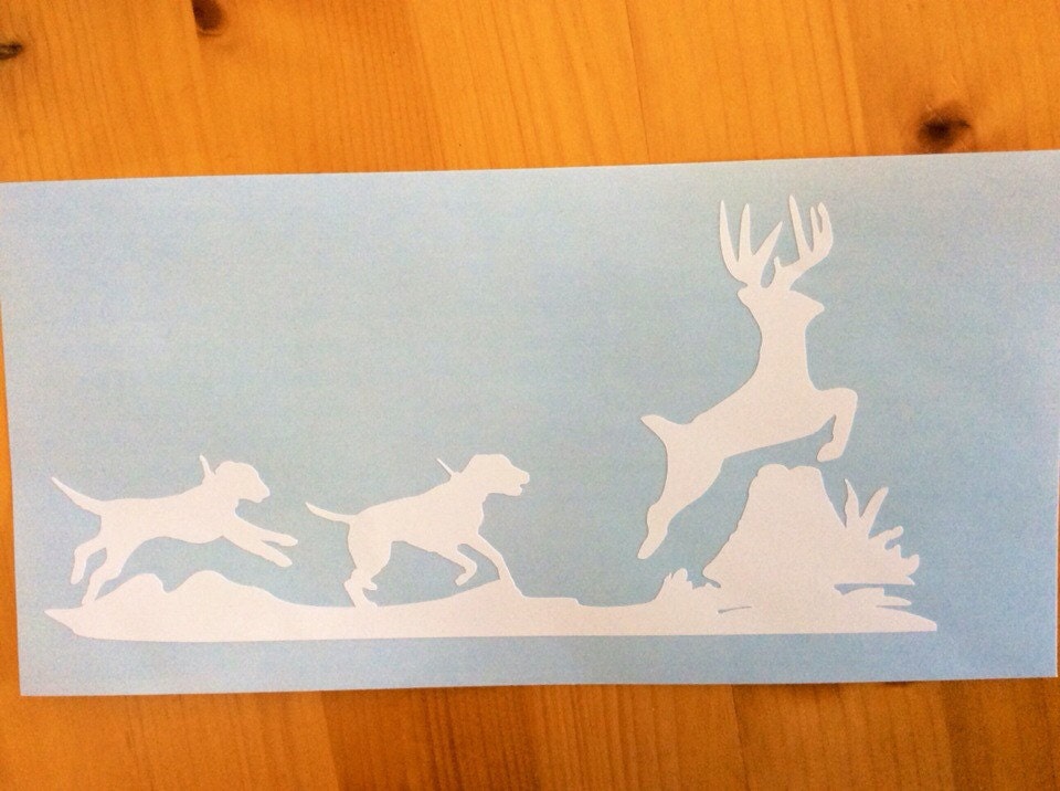 Download Outdoor Vinyl Dogs Chasing Deer Decal