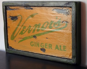 Vermors Ginger Ale - Vintage Wooden Sign / poster Vintage wood