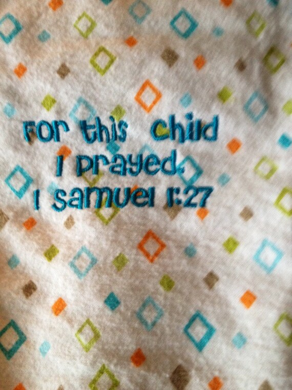Items similar to Personalized Baby Blanket with Bible Verse on Etsy