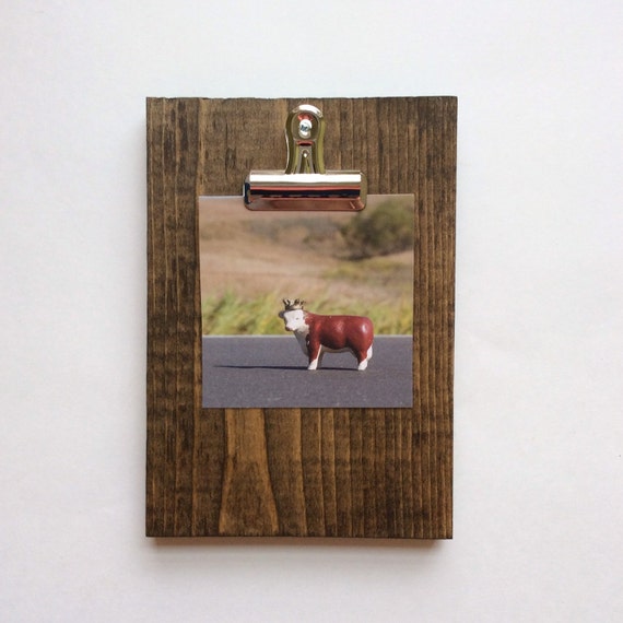 Wood Clip Frame rustic photo holder wall by theurbanottershop