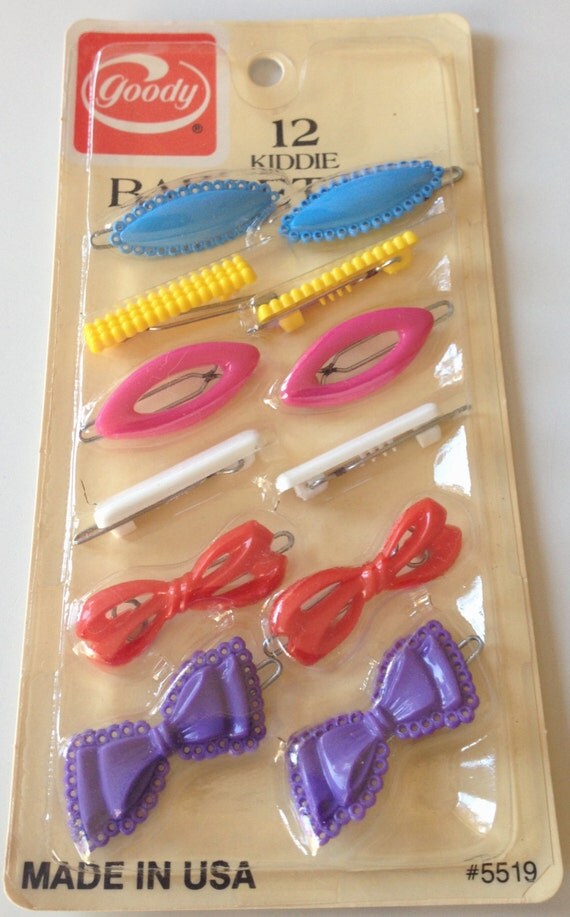 Goody 12 Kiddie Barrettes 5519 Vintage By BowhemianSurplus On Etsy