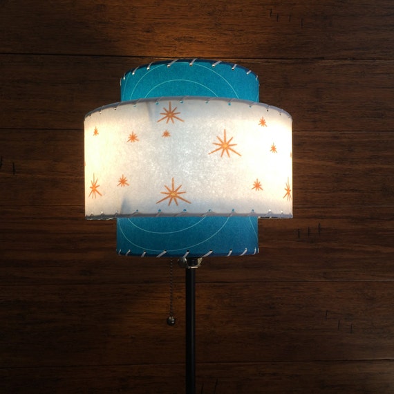 Mid Century Modern Style Fiberglass Lamp Shade Atomic