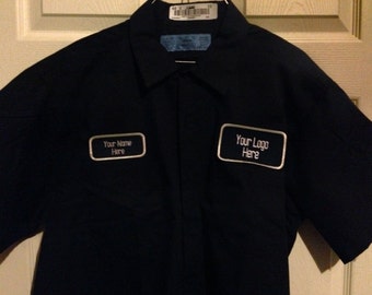 Custom Work Shirts Customized with your logo and matching name patches.