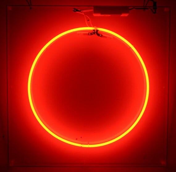 Items similar to Custom Neon Circle Light in Red 36" diameter on Etsy