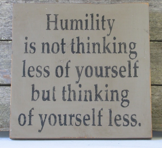 Humility Is... Wooden Sign by NewDirectionCrafts on Etsy