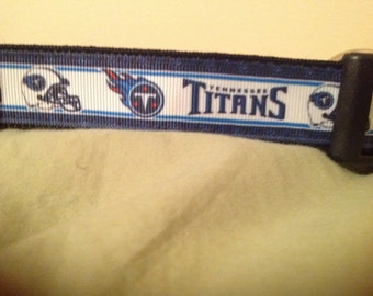 1 Inch Custom Made Adjustable Tennessee Titans Dog Collar