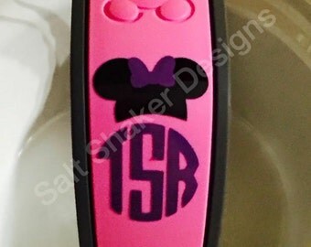Mickey or Minnie Monogram Magic Band Vinyl Decal