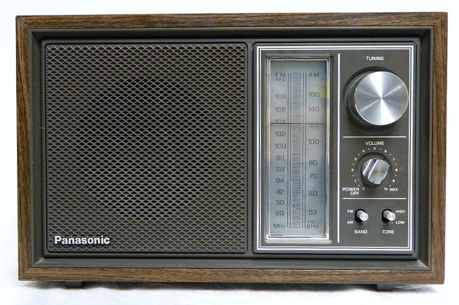 Vintage 70s Panasonic AM FM Radio Model No by BeyondLeafToo