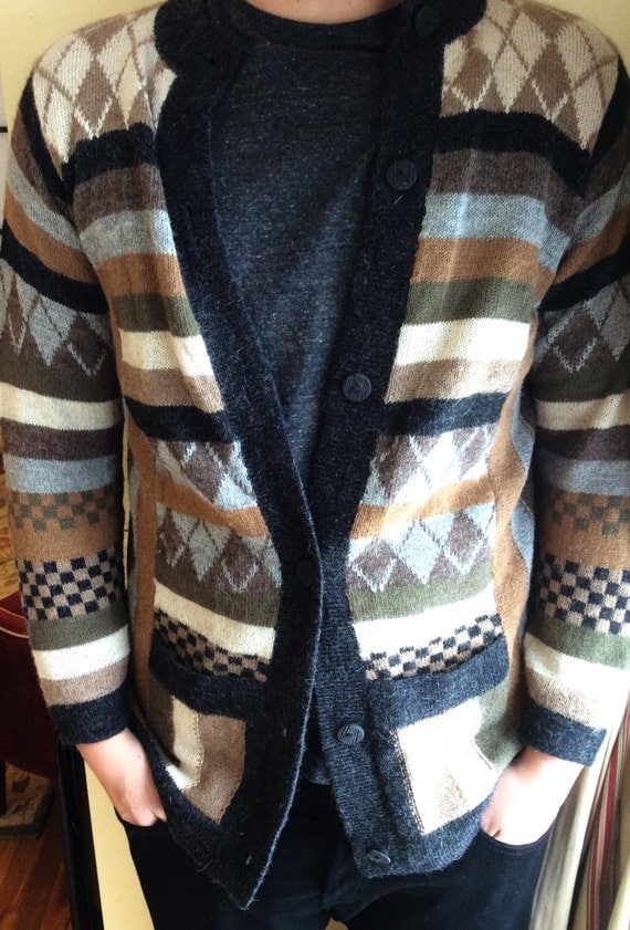 Unisex 100 Alpaca Sweater Made in Peru Size by PineStreetPickers