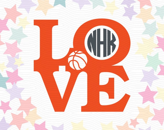 Download Love Basketball Monogram Frame SVG EPS DXF Studio3 Cut by ...