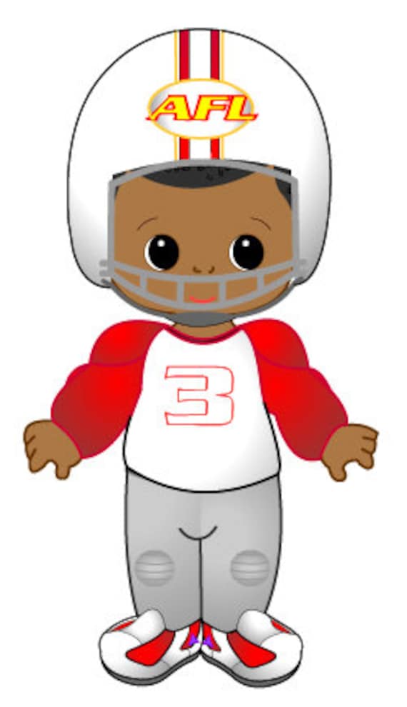 Football Player Paper Doll Outfit PE-162 by AdorableKinders