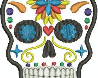Digital Embroidery Design - Sugar skull