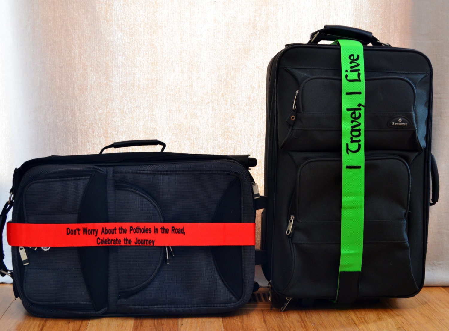 Embroidered Personalized Adjustable Luggage Strap or Bag