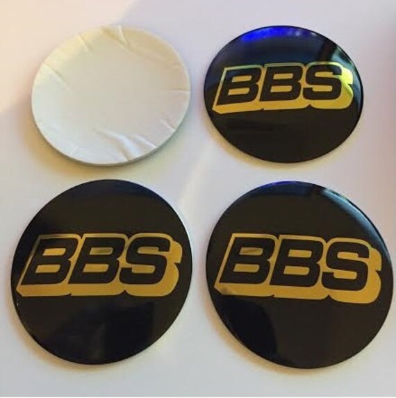 Set of 4 car wheel center cap stickers BBS Domed