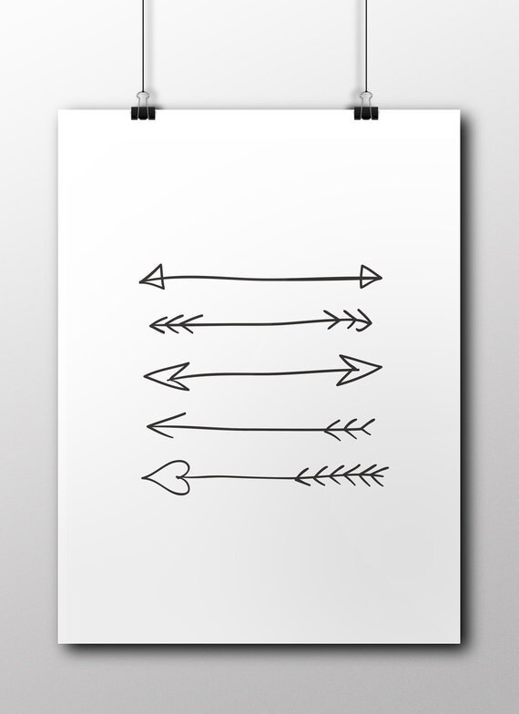 Digital Download Print Wall Art Arrows Minimalist Poster